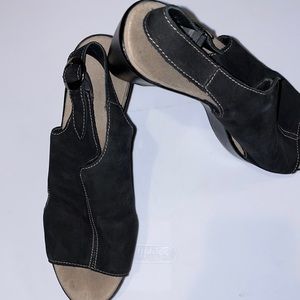 MUNRO BLACK NATURALIZER SLINGBACK OPEN TOE BLACK SIZE 10...